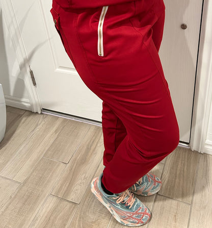 Cranberry Red Scrub Pants